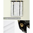 thumbnail image 4 of Yellow Dog Paw Print Window Curtain for Living Room Roman Curtains for Kitchen Cafe Tie Up Short Drapes, 4 of 5