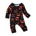 thumbnail image 3 of Penkiiy Family Matching Pajamas Party Family Sets Party Casual Printed Long Sleeve Top With Bottom Outfits Home Wear Black Christmas Pajamas 18-24 Months, 3 of 4