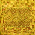 thumbnail image 1 of Ahgly Company Machine Washable Indoor Square Southwestern Yellow Country Area Rugs, 5' Square, 1 of 4