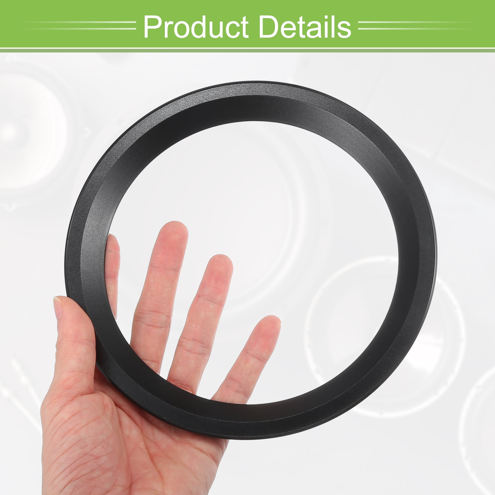 Unique Bargains Universal Subwoofer Speaker Rings Cover Spacers for Car Audio Black 6.5"