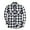 White, variant on Autumn New Men's Plaid Shirt Double Pocket Flannel Casual Plaid Shirt