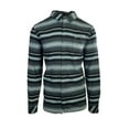 thumbnail image 4 of O'Neill Men's Black & Blue Flannel Shirt Redmond Hooded Horizontal Striped (S33), 4 of 12