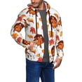 thumbnail image 3 of Zip Up Hoodies for Men - Thanksgiving Turkey Leaves Long Sleeve Comfrt Men'S Fashion Hoodies & Sweatshirts, Jackets for Men Hoodies Pullover Clothing Clothes with Pouch, 3 of 5