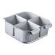 thumbnail image 4 of Cesta de drenaje dividida, plato de drenaje para olla caliente, cesta de drenaje para lavado de verduras portátil, colador de alimentos para Picnic de Gris, 4 of 8