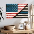 thumbnail image 3 of Elephant Stock Rustic Usa Police Flag Wall Art - Horizontal Canvas Wall Art - Living Room Wall Decor - Flags Canvas - Red And Blue Decor - 24" x 16", 3 of 8