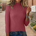 thumbnail image 6 of EDFBUYKRS Female Sweaters Women’S and Women's Plus Cozy Yarn Crewneck Cardigan Sweater with Long Sleeves, Midweight Fall Sweater L, 6 of 8