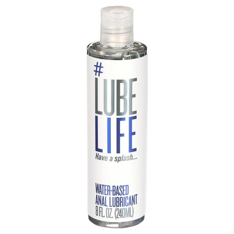 Lube Life Water-Based Personal Lubricant, Lube for Men, Women and Couples,  Non-Staining, 8 Fl Oz