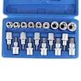 thumbnail image 3 of 19Pcs 1/2in Hex Star E Type Socket Set Bit Socket Kit Hand Car Repairing Tools, 3 of 5