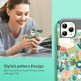 thumbnail image 5 of ULAK iPhone 11 Pro Max Case, Stylish Slim Hybrid Dual Layer Heavy Duty Shockproof Bumper Hard Back Phone Case for Apple iPhone 11 Pro Max 6.5 inch for Women Girls, Mint Floral, 5 of 7
