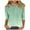Mint Green, variant on Puntoco Tops for Women 2025 Women'S 3/4 Sleeve Tops Crew Neck Basic Three Quarter Tees Shirts Casual Loose Fit Comfy Blouse Purple XXXL(XXXL)