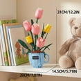 thumbnail image 4 of Flower Building Blocks Set with LED Light in Teacup Vase, Table Centerpiece Gift for Girlfriend, Valentine's Day, Mother's Day,567PCS, 4 of 6