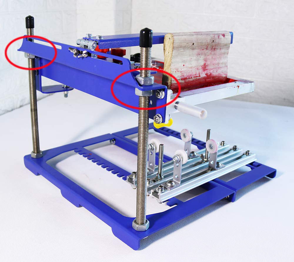 TECHTONGDA Model-A 170mm Diameter Curved Screen Printing Machine Push-pull 