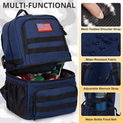Double Deck Cooler Backpack for Men,Large Lunch Backpack, Soft Cooler Bag Insulated Leak Proof Lightweight