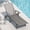 Gray, variant on 2-Pack HDPE Adjustable Patio Chaise Lounge with Wheels, Teak