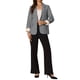 thumbnail image 2 of BLAZER DE OFICINA PARA MUJER INSPIRAR CHIC CON SOLAPA Y MANGAS LARGAS, TRAJE GRIS TAMAÑO S, 2 of 6
