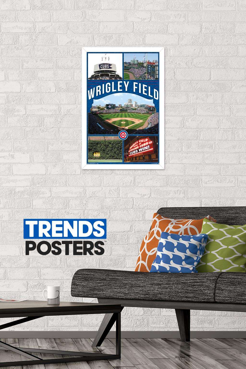 MLB Chicago Cubs - Wrigley Field 17 Wall Poster, 14.725" x 22.375", Framed