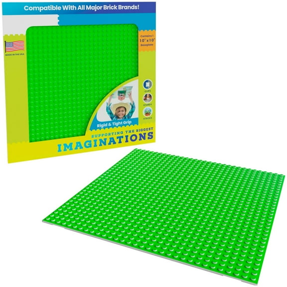 10" Bright Green Baseplate (1Pack)