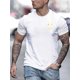 thumbnail image 1 of Minimalist Smile Wink Print Short Sleeved T-shirt, Casual Comfy Versatile Tee Top, Men's Everyday Spring/Summer Clothing, 1 of 7