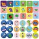 thumbnail image 1 of FELTECHELECTR cajas de pegatinas repelentes de mosquitos con diseño de animales de dibujos animados para niños, colores surtidos (1 caja con 36 pegatinas), 1 of 7