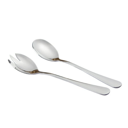 

Big Clearance! 2 Pcs Stainless Steel Dinnerware Set Cutlery Salad Spoon Tableware Kitchen Accessories