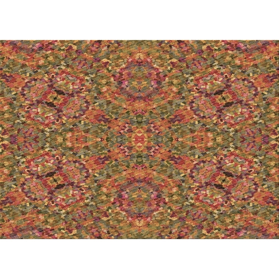 Ahgly Company Machine Washable Indoor Rectangle Transitional Cinnamon Brown Area Rugs, 4' x 6'