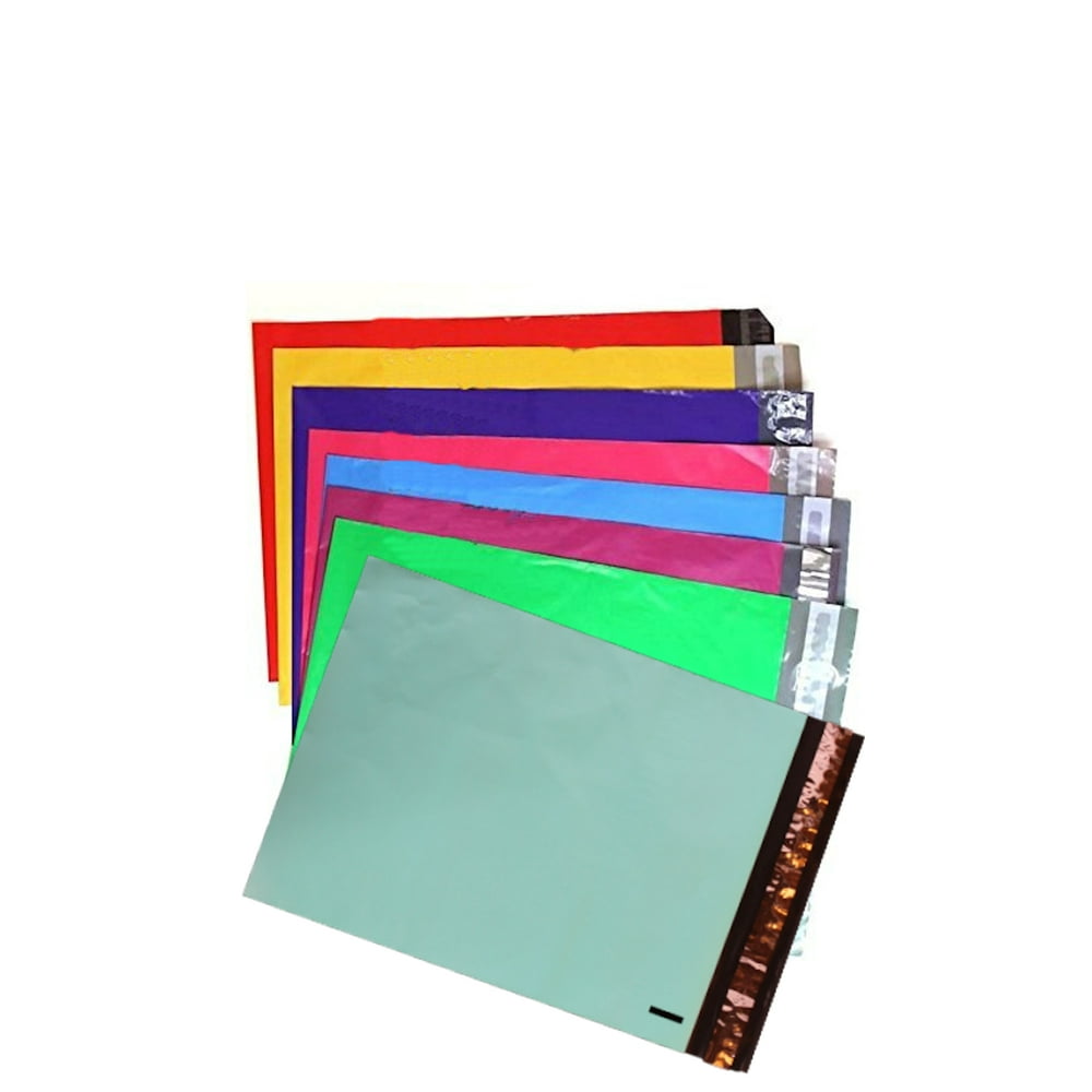 10" x 13" All Colors Flat Poly Mailers, Self Sealing Flat Envelope