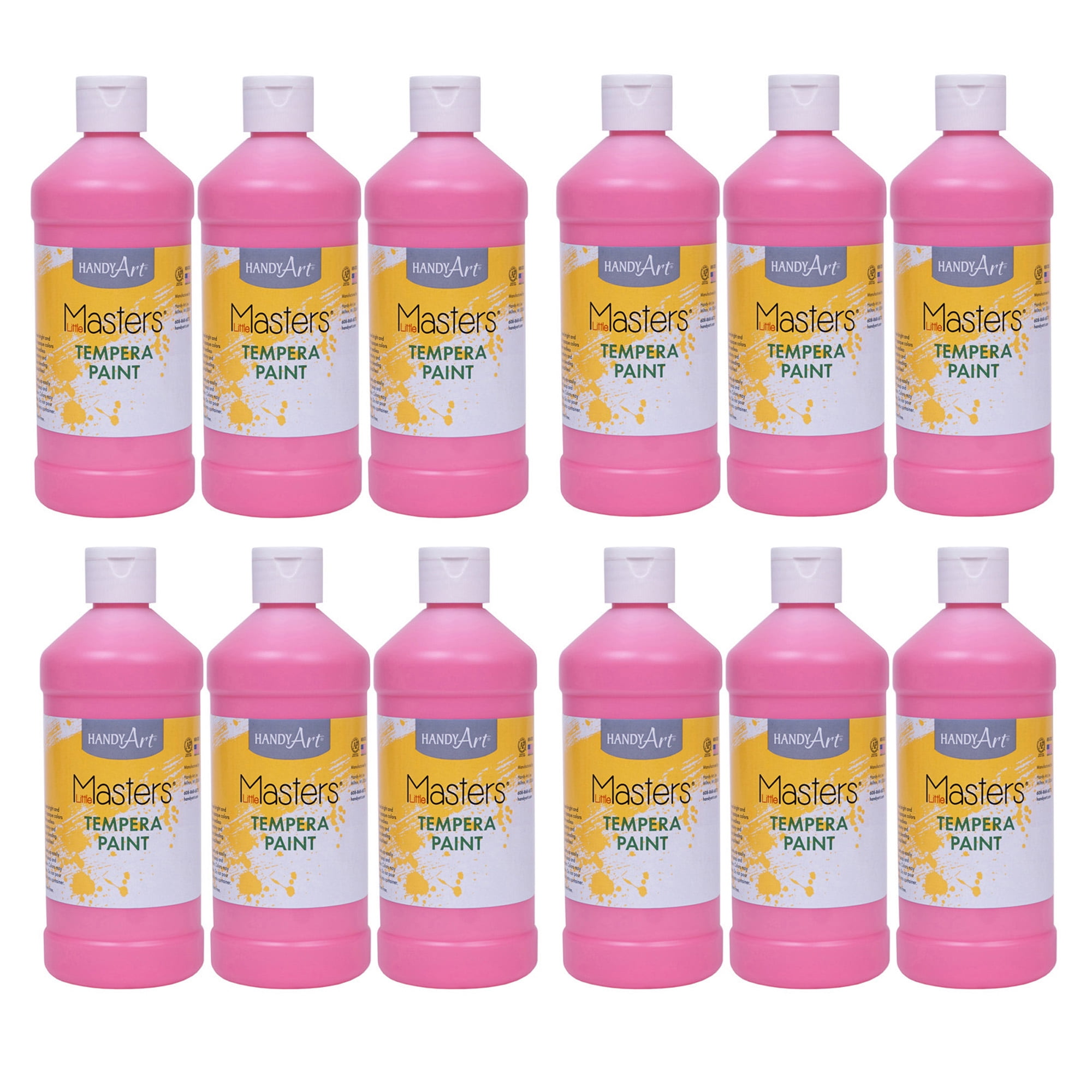 Little Masters® Tempera Paint Pint, Pink, Pack of 12