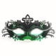 thumbnail image 1 of Máscara de mascarada, decoraciones de carnaval, máscaras venecianas para mujeres (verde y negro), 1 of 4