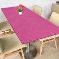 thumbnail image 1 of Mantel ajustado para mesa rectangular de 8 pies, cubre mesa de poliéster lavable de spandex con borde elástico para picnic, camping, patio y exteriores (96"x30", rojo rosa), 1 of 6