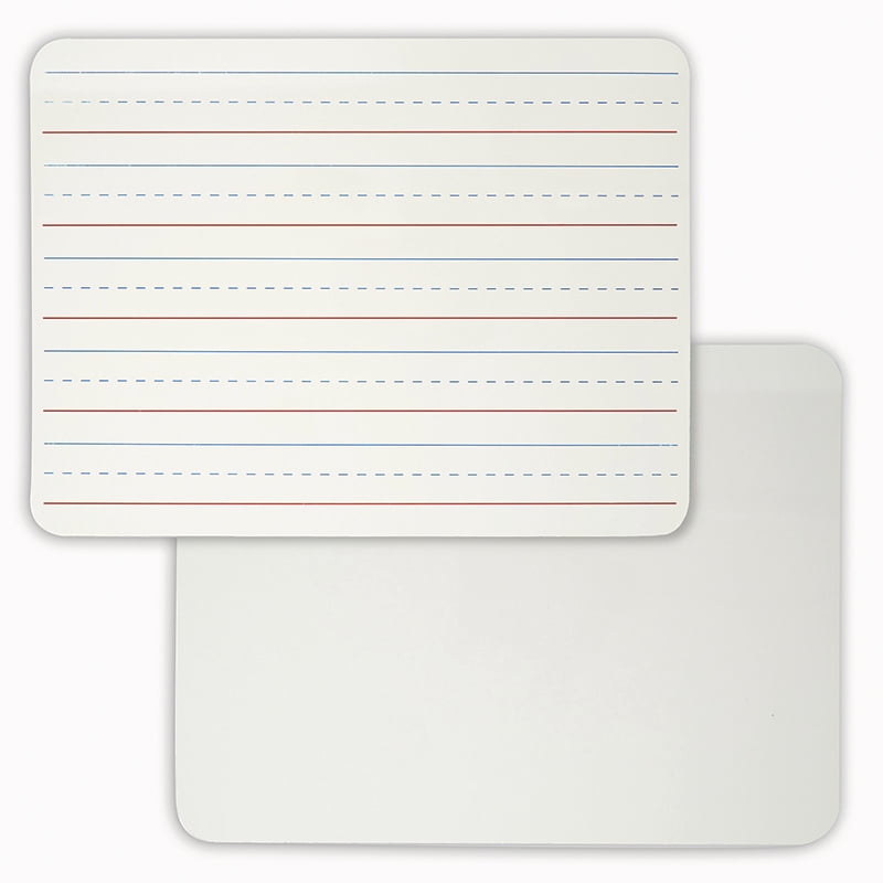 Charles Leonard Dry Erase Masonite Lapboard Set, 9x12', Double Sided-Plain/Lined, White, Sold as Set of 12 Boards (35120-12)