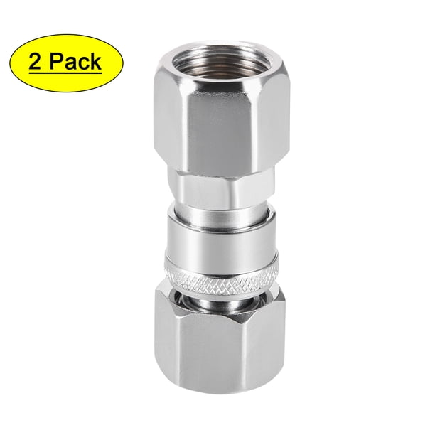Conector rápido Uxcell para manguera, enchufe G1/2 rosca hembra 2Set