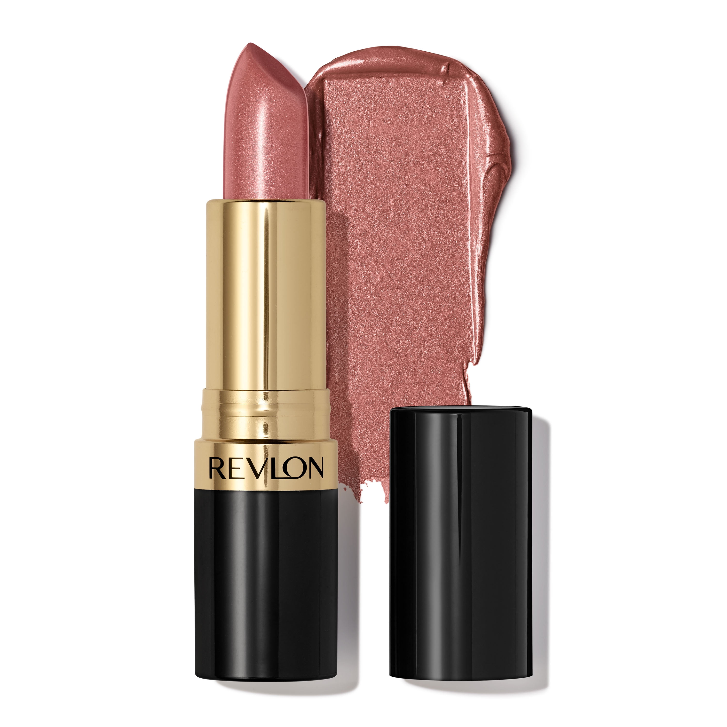 Revlon Super Lustrous Lipstick, Pearl Finish, High Impact Lipcolor with Moisturizing Creamy Formula, Infused with Vitamin E and Avocado Oil, 205 Champagne On Ice, 0.15 oz