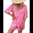 thumbnail image 4 of Traje Estampado Festivo con Bloques de Color, Rosa Rojo, Talla M, 4 of 10