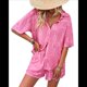 thumbnail image 4 of Traje Estampado Festivo con Bloques de Color, Rosa Rojo, Talla M, 4 of 10