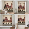 thumbnail image 6 of Brown Farmhouse Sheer Curtains 63 Inches Long, Vintage Country Animals Wood Grain Plaid Light Filering Curtains, Breathable Simi Curtain Privacy Drapes for Living Room Bedroom Window Treatment, 6 of 9