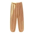 thumbnail image 3 of Soft Fleece Pajama Pants Solid Color Sleepwear Elastic Waist Comfort Fit, 3 of 5