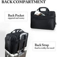 thumbnail image 3 of Ytonet 17 inch Laptop Shoulder Bag for Men Women, Waterproof Expandable Messenger Computer Bag Case with Soft PU Leather Handle, Black, 3 of 8