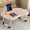 Pink With Usb, variant on Bedside Folding Table, with Cup Holder, Suitable for Daily Office Work with laptops, for Working on The Bed, Drawing, Painting, and Simple Dining, etc. (Basic Walnut WE)