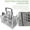thumbnail image 5 of FRTDNE Universal Dishwasher Silverware Cutlery Basket, Dishwasher Utensil Basket for utensils Compatible with most brands- GE, Whirlpool, Samsung, BOSCH, Maytag, Kenmore, KitchenAid, 5 of 7