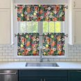 thumbnail image 2 of Kitchen Curtains 24 Inch Short - 3 Panel Set, Vintage Floral Butterfly Bee Botanical Print, Rod Pocket Window Curtain for Farmhouse, Modern Rustic, Spring Summer Decor, Easy Wash, 2 of 5