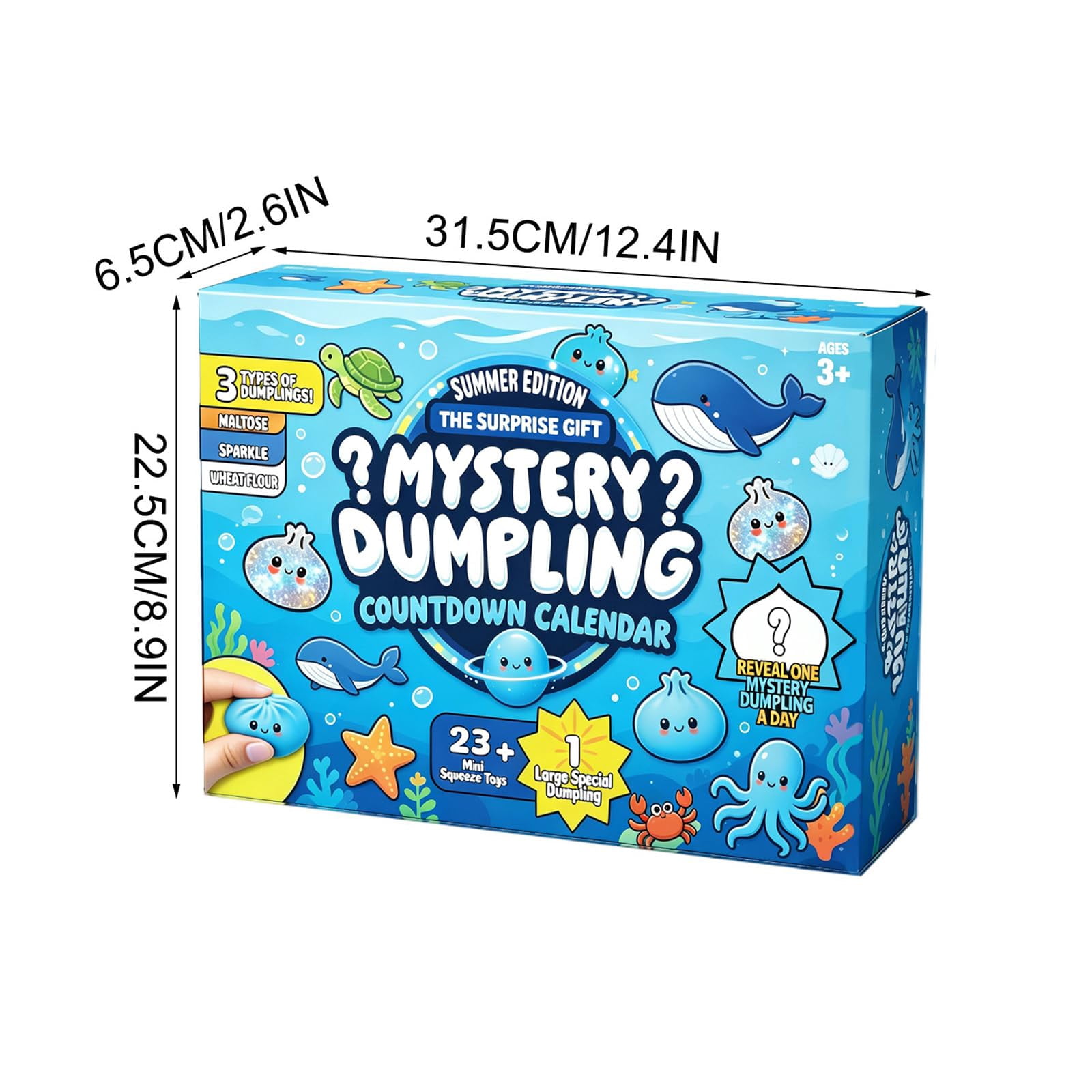 2026 Dumpling Squishy Advent Calendar, 24PCS Squishy Dumpling Mystery Advent Countdown Calendar, Stress Relief Sensory Fidget Toys for Anxiety Relief Hand Relax, Birthday Gifts for Adults