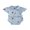 Blue, variant on Rovasas Girl Belted Romper Short Sleeve Lapel Lobster Embroidery Jumpsuit
