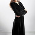 thumbnail image 4 of Robe de Soirée à Manches Longues en Velours Doré Automne et Hiver pour Femmes, 4 of 9