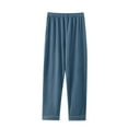 thumbnail image 4 of XUNKUSGA Pajama Pants Casual Solid Color Sleep Pants Women High Elastic Waist Wide Leg Pants Lightweight Soft Straight Leg Pants Plus Size Womens Pajama Pants L-4XL Blue, 4 of 6