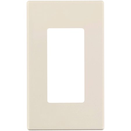 - Leviton 80301-ST 1-Gang Decoa Plus Screwless Wallplate, Light Almond