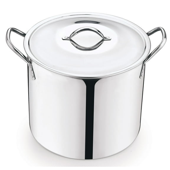 Mainstays 12-Qt Stainless Steel Stock Pot with Metal Lid
