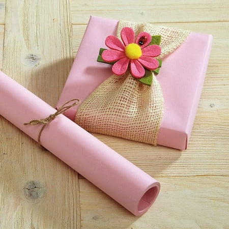 Kraft Wrapping Paper - Pastel Pink Kraft Gift Wrap - 40 square feet