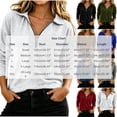 thumbnail image 4 of Half-Zip Sweatshirt for Women Zaewscy Women Lapel Collar Solid Color Zipper Pocket Top Pullover Coat Sweatshirt Wine M, 4 of 7