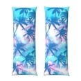 thumbnail image 2 of PAYOHTO Palm Tropical Pattern Exotic Long Body Pillowcase 20x60 inch Premium Plush Fabric with Hidden Zipper, 2 of 8