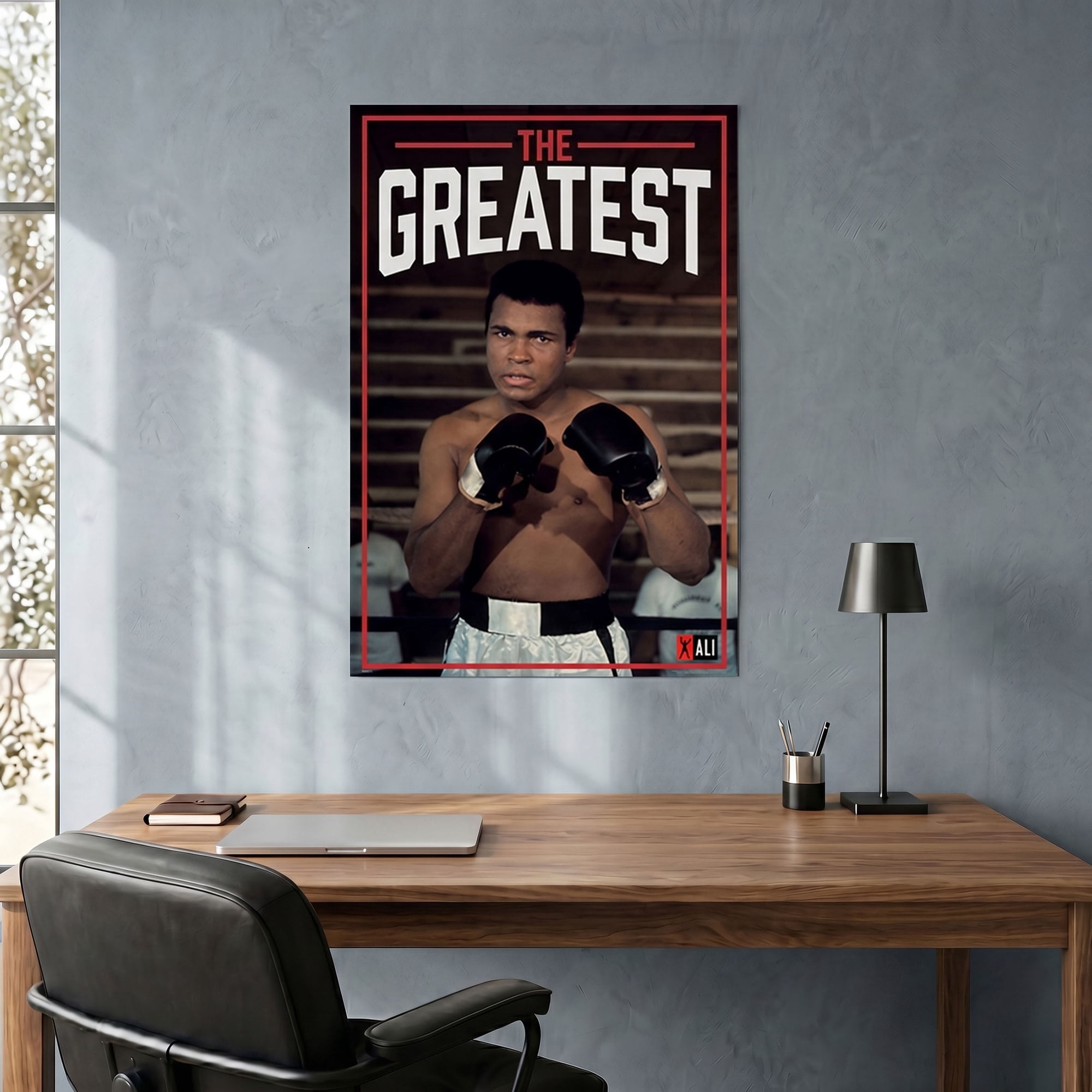 Pyramid : Muhammad Ali: The Greatest Training - 24x36 Poster Print - Iconic Photo, Boxer Artwork, Licensed Wall Decor, Premium Fan Collectible
